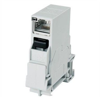 TELEGRTNER STX Tragschienen-Verbinder, RJ45 Kupplung Cat.6 Class EA (ISO)