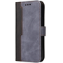 Apple iPhone 14, Oldalra nyíló tok, stand, kártyatartóval, kézpánttal, Wooze Colour Wallet, szürke