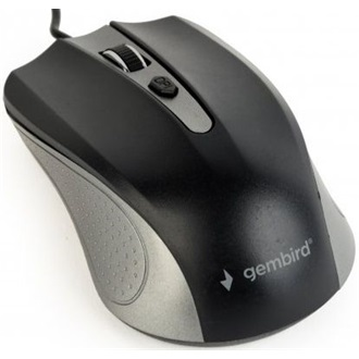 Gembird MUS-4B-01-BS optikai USB egér fekete/ezüst 1200DPI (MUS-4B-01-BS)