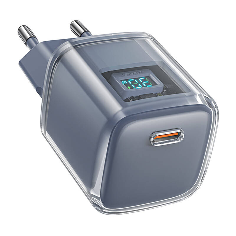 Acefast A53 Sparkling USB Type-C GaN Hálózati töltő - Szürke (30W) (A53-GRAY)