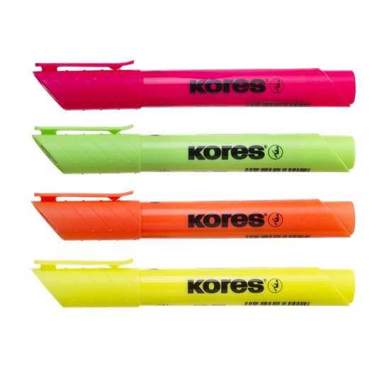 Kores High Liner Plus 0.5-5mm Szövegkiemelő készlet 4 szín (36040)
