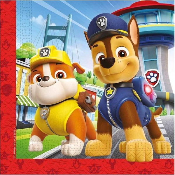 Servilletas 33x33 Patrulla Canina ( 20 Unid )