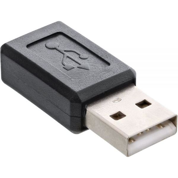 InLine 31612 csatlakozó átlakító USB 2.0 A plug Micro-USB B Fekete (31612)