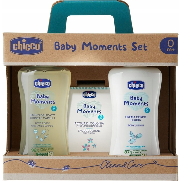 Chicco Baby Moments Szett folyadék 200ml + testápoló 200ml + eau de
