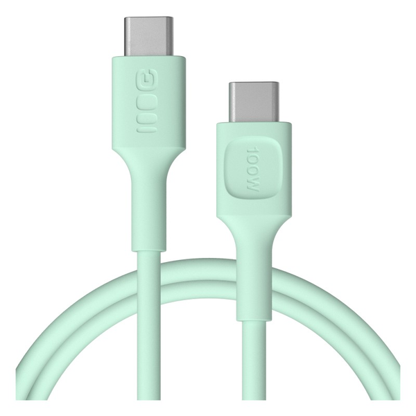 Green Cell PowerFlex 100W USB-C apa - USB-C apa Adat és töltő kábel 1.2m - Zöld