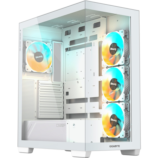 Počítačová Skříň Gigabyte C500 Panoramic Stealth Ice Midi Tower bílá