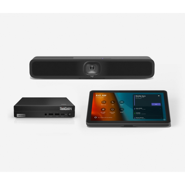 Logitech Bundle Tap with USB Kit + LENOVO ThinkSmart Tiny Kit i3-13100T 16GB 256GB SSD + MeetUp 2 4K Video Conference Camera