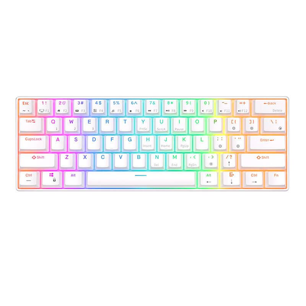 ROYAL KLUDGE RK61 White Gaming Keyboard Brown switch