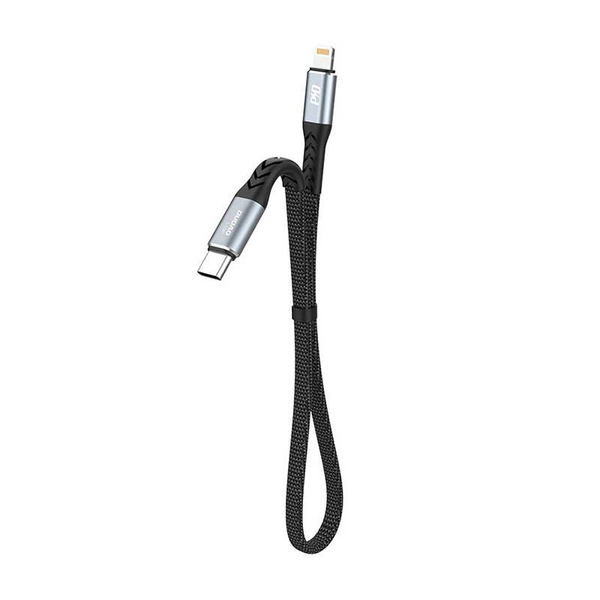 DUDAO L10P USB-C - Lightning kábel 0.23m 20W PD fekete (6973687243852)