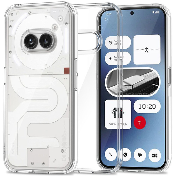 Nothing Phone 2a / 2a Plus, Műanyag hátlap védőtok + szilikon keret, FlexAir Hybrid, átlátszó