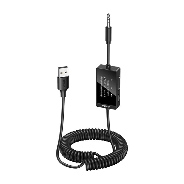 UGREEN Bluetooth 5.4 vysílač a přijímač s duálním párováním a 3.5mm Aux