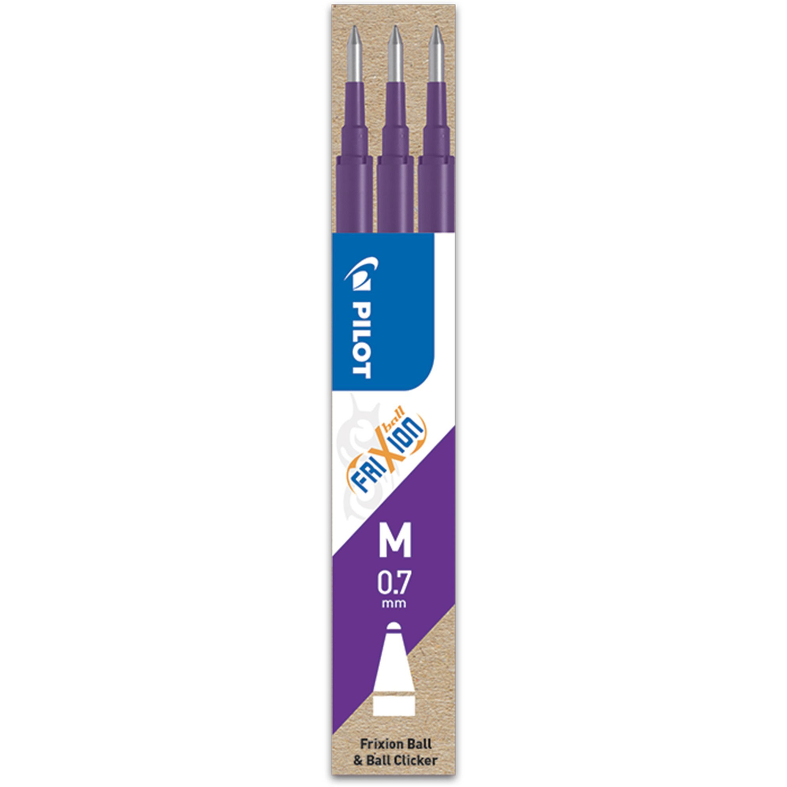 PILOT FriXion 07 / 0,35 mm, 3 db, lila (BLS-FR7-S3-V)