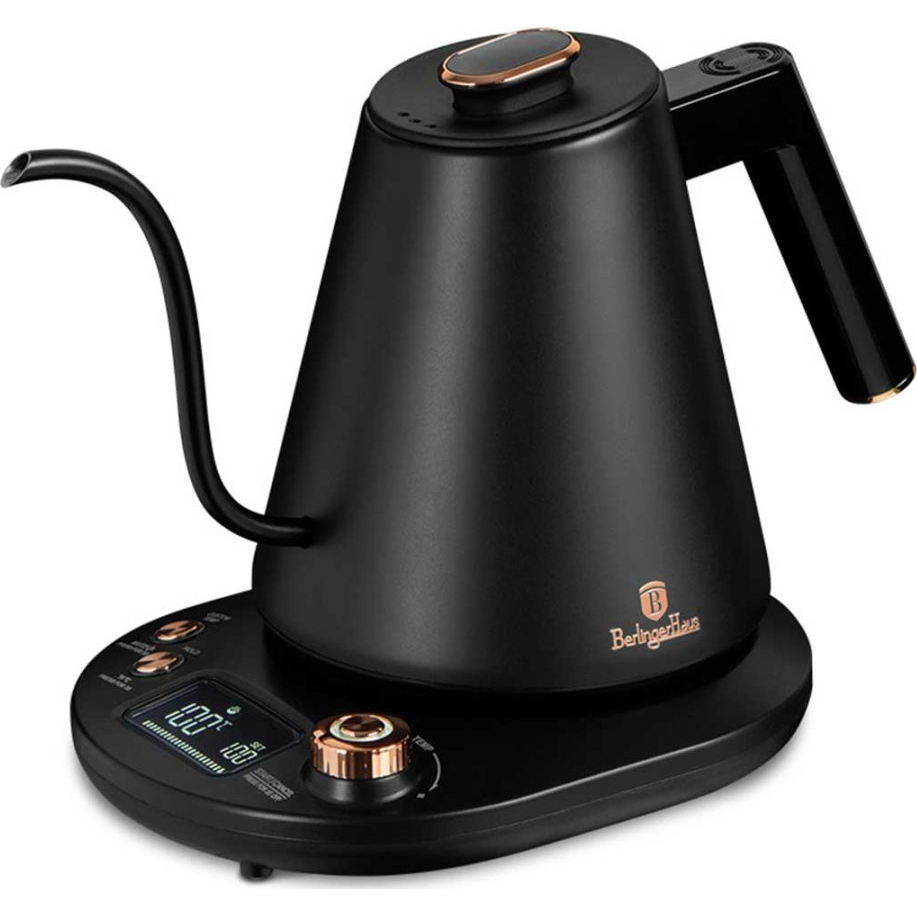 BerlingerHaus BH/9478 Black Rose Collection Vízforraló - 1.0 L, 1100 W, Matt Fekete (BH-9478)