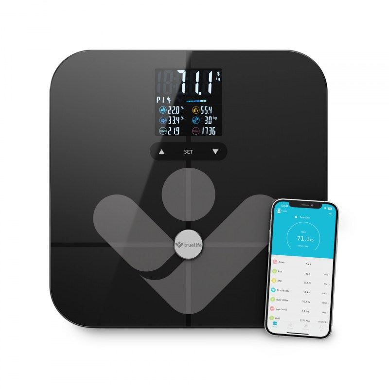 Hmotnosť TrueLife FitScale W7 BT Black (TLFSW7BTB)