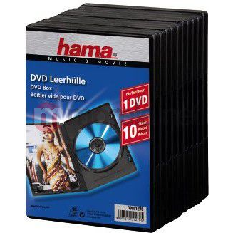 Hama 00051276 optisk disk etui Smykkeboks 1 diske Sort