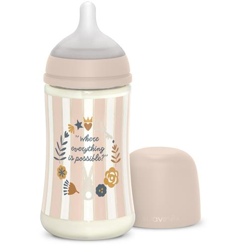 Suavinex Wonderland fiziológiai, M 270 ml, rózsaszín (8426420900904)