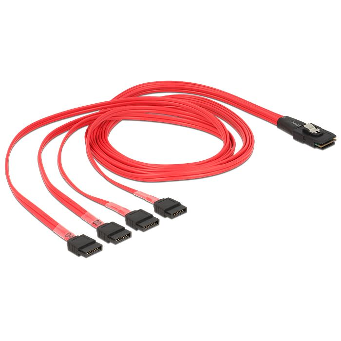 Delock 83074 mini SAS 36 male > 4x SATA 7pin (SFF 8087 - 4x SATA) 1m kábel (83074)