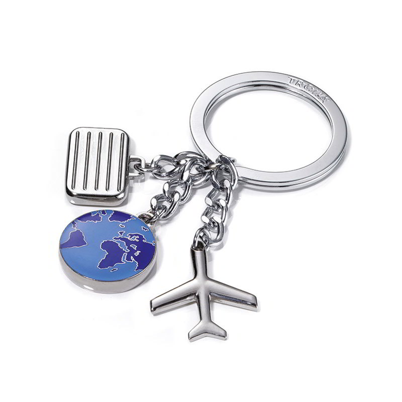 Troika Világutazó kulcstartó - Ezüst/kék (KR10-45/CH)