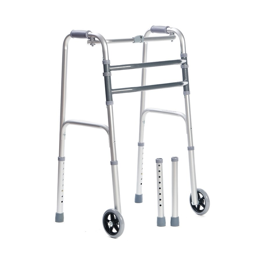 Qmed Viteacare összecsukható 2 Kerekes Járókeret Max 110kg - Ezüst (VCBP0031)