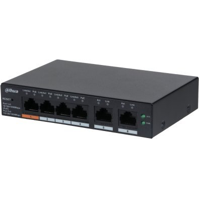 Dahua Technology DH-CS4006-4GT-60 netværksswitch Administreret L2 Gigabit Ethernet (10/100/1000) Strøm over Ethernet (PoE) Sort