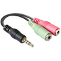 Delock DL65344 sztereo jack 3.5 mm apa -> 2 x sztereo jack anya adapter 12 cm