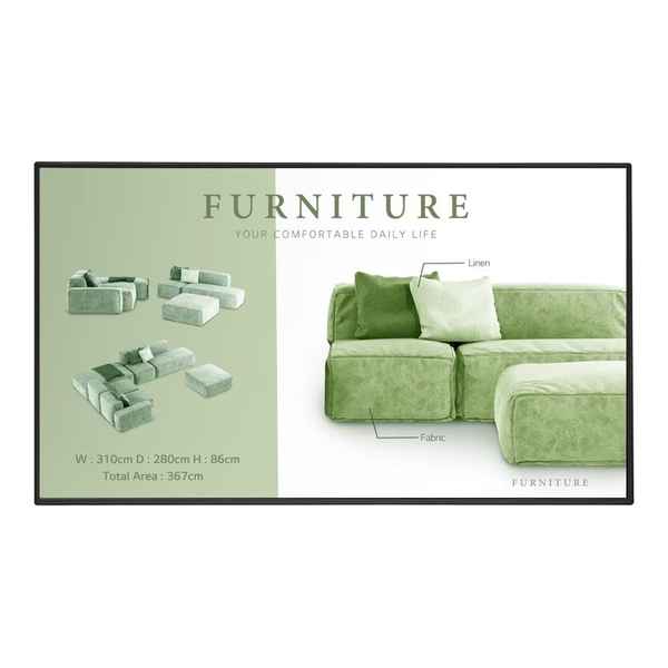 LG 49UM5N-H Plochá digitální tabule 124,5 cm (49") LCD Wi-Fi 500 cd/m² 4K Ultra HD Černá Web OS 24/7