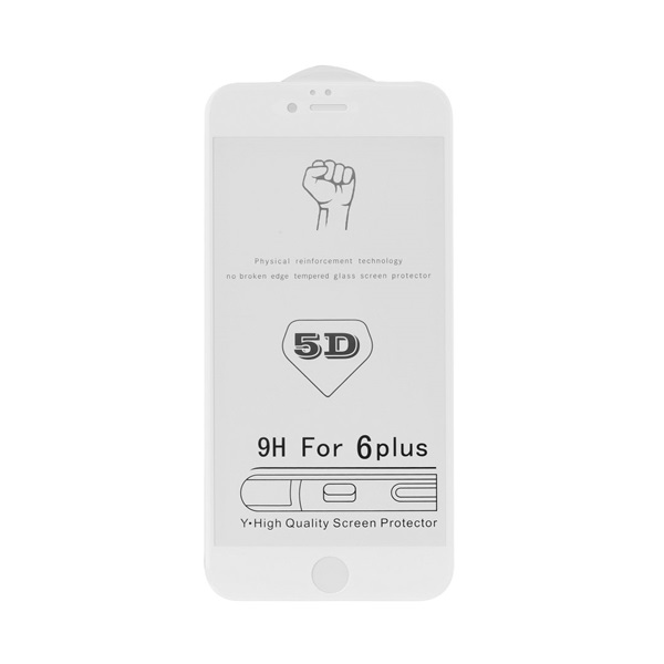 Apple iPhone 7 Plus/8 Plus 5D Full Glue Hajlított Edzett üveg kijelzővédő - Fehér