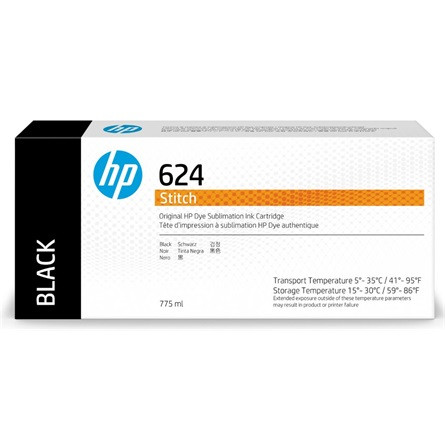 HP 624 775-ml Black Stitch Dye Sublimation Ink Cartridge printhoved Termisk inkjet