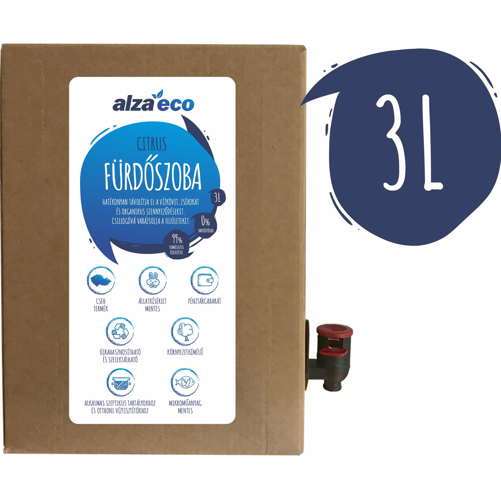 AlzaEco Citrus fürdőszoba tisztító 3 l (8594018045402)