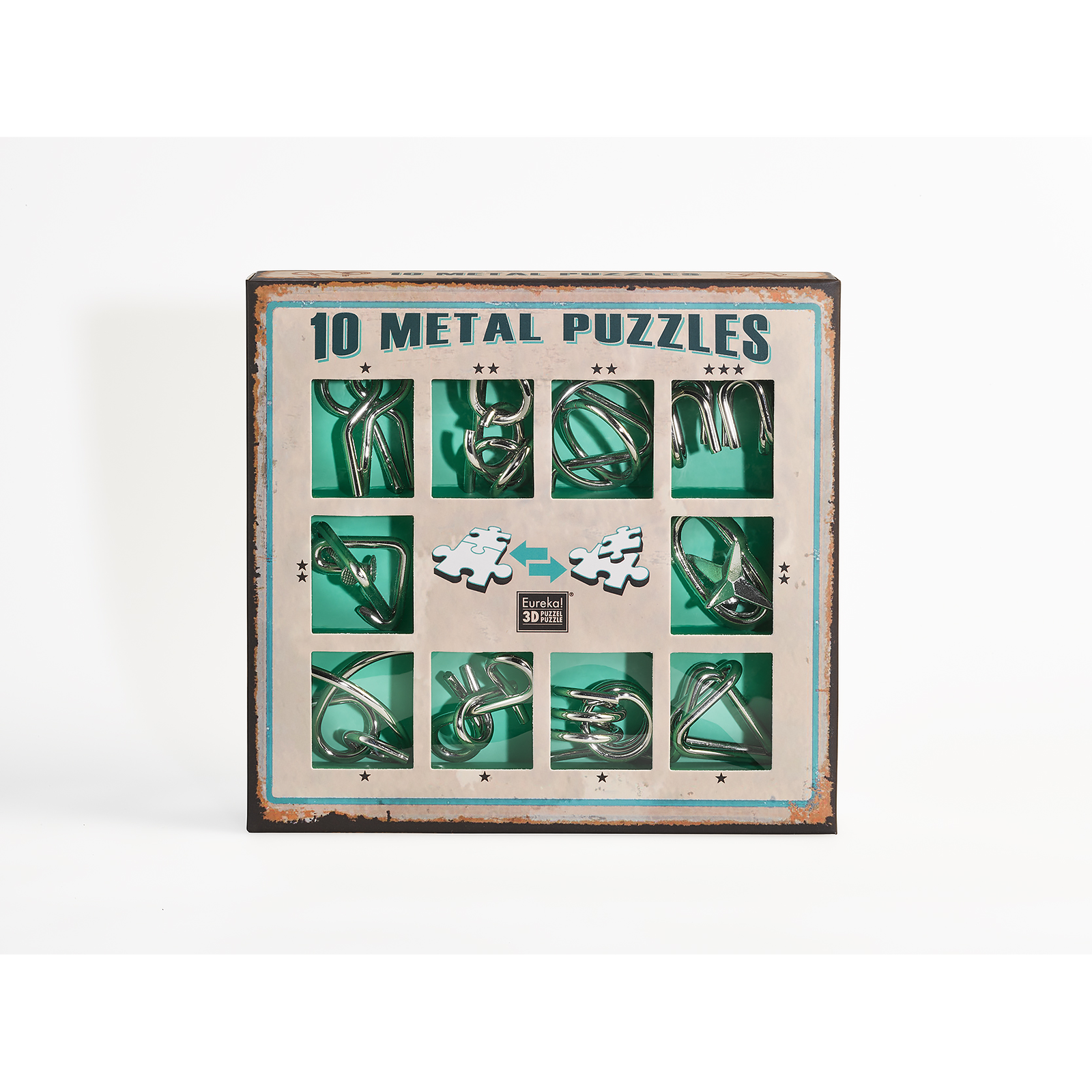 Eureka 10 Metal Puzzle Set ördöglakat készlet - Zöld (EUR34511)
