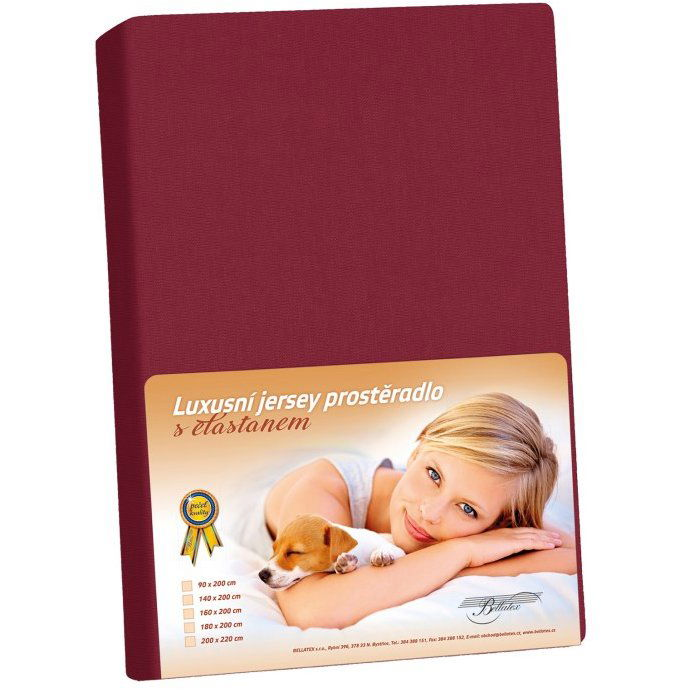 BELLATEX KL2 dzsörzé elasztánnal, 140 × 200 cm, 320 bordó (13274)