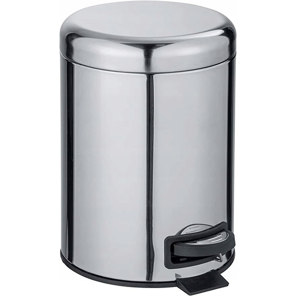 Cubo De Pedal De Acero Inoxidable Leman 5 Lts., Brillante