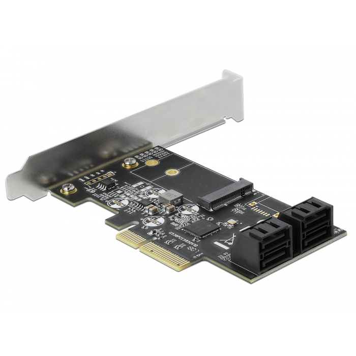 Delock 90396 4x belső SATA/1x M.2 port bővítő PCIe kártya (90396)