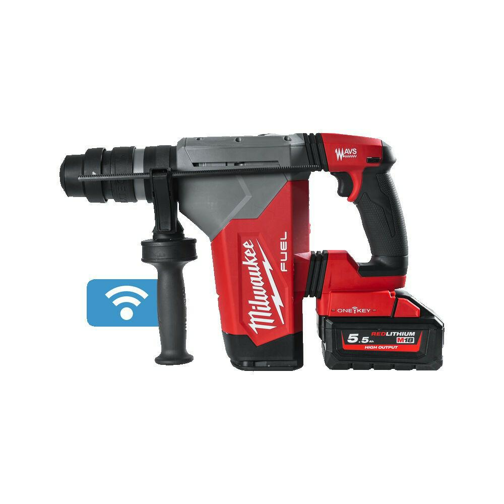 Milwaukee M18ONEFHPX-552X Akkus Fúrókalapács - 18 V, 800 RMP, 5 J, 2 x 5,5 Ah Akku + Töltő, Kofferben (4933478496)