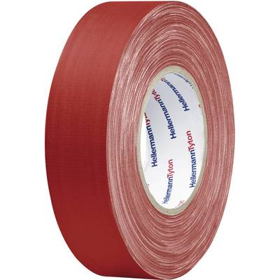 Téphető szövetbetétes ragasztószalag, gaffer tape 50 m x 50 mm, piros színű HellermannTyton HelaTape (712-00901)