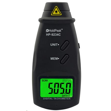 HOLDPEAK 9234C Digitális, lézeres optikai fordulatszám mérő (114825) (114825)