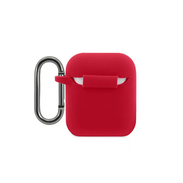 Lacoste Maciņš austiņām Lacoste Apple Airpods 1/2 Liquid Silicone Glossy Printing Logo Case Red 3666339038892 3666339038892 (3666339038892)
