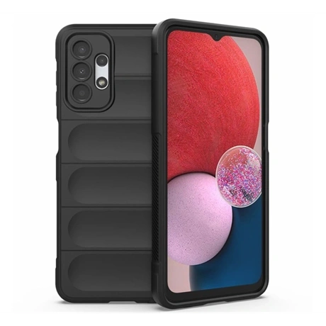 Szilikon telefonvédő (ütésállóság, kameravédő, 3D) FEKETE Samsung Galaxy A13 4G (SM-A135F / A137F) "Gigapack csomagolás" (GP-134238)