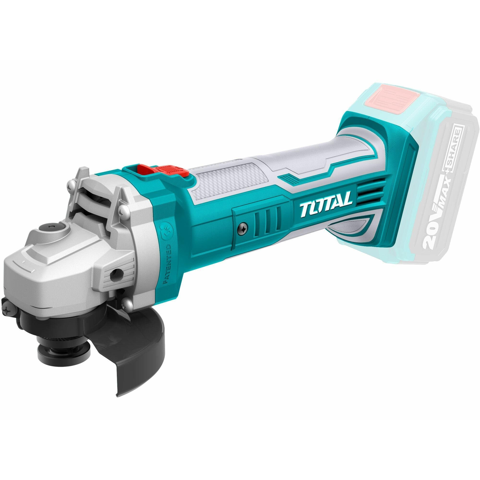 TOTAL-TOOLS Sarokcsiszoló AKU, 115mm, 20V Li-ion, 2000mAh, ipari - akkumulátor és töltő nélkül (TAGLI1151)