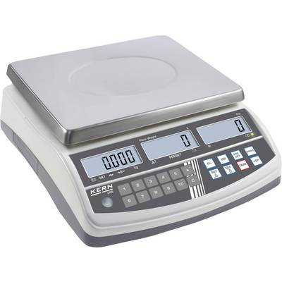Kern Darabszámláló mérleg Mérési tartomány (max.) 15 kg Leolvashatóság 0.2 g Hálózatról üzemeltetett Ezüst (CPB 15K0.2N)