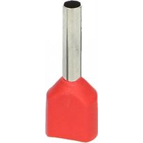  Orno Tulejka izolowana podwójna, przekrój maksymalny 1mm?, długość miedzianej tulejki 10mm, Blister 25 szt.
