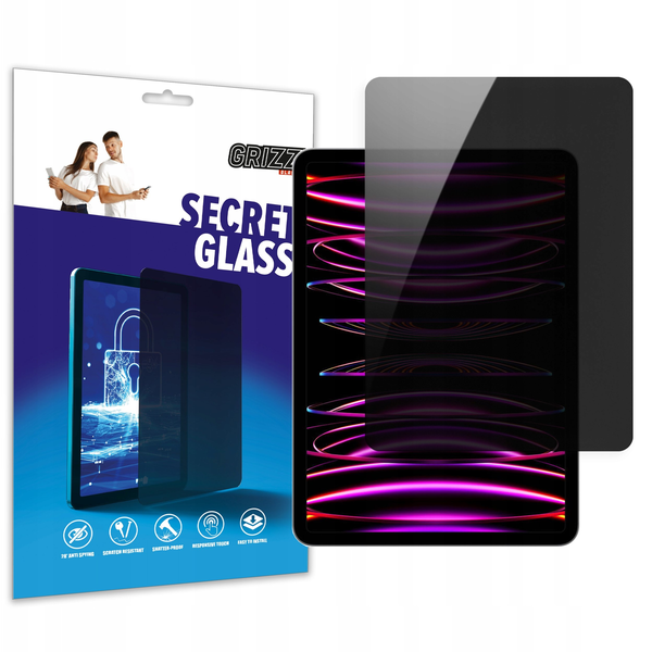 Matowe szkło prywatyzujące GrizzGlass SecretGlass do Apple iPad Pro 12,9 (6. generacji)