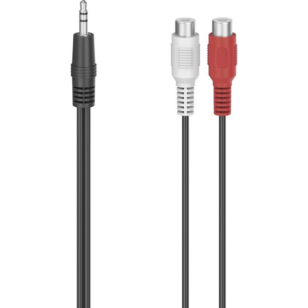Hama 00205185 cable de audio 0,1 m 2 x RCA 3,5mm Negro