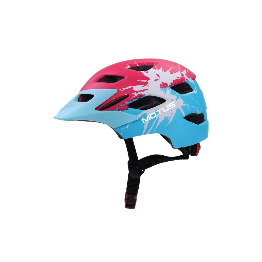 Motus CB46-90A Gyerek Kerékpáros Sisak - Kék/Rózsaszín (S/M 48-58cm) (5901821997607)