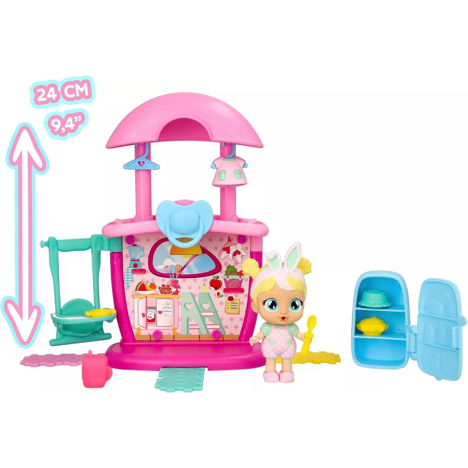 Cry Babies Playtime Chloe konyhája játékszett 14 darab kiegészítővel (IMC924406)