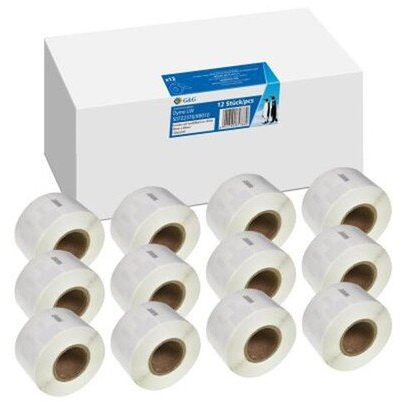 12x G&G Etiketten 28mm x 89mm sw komp. m. Dymo 99010/ s0722370