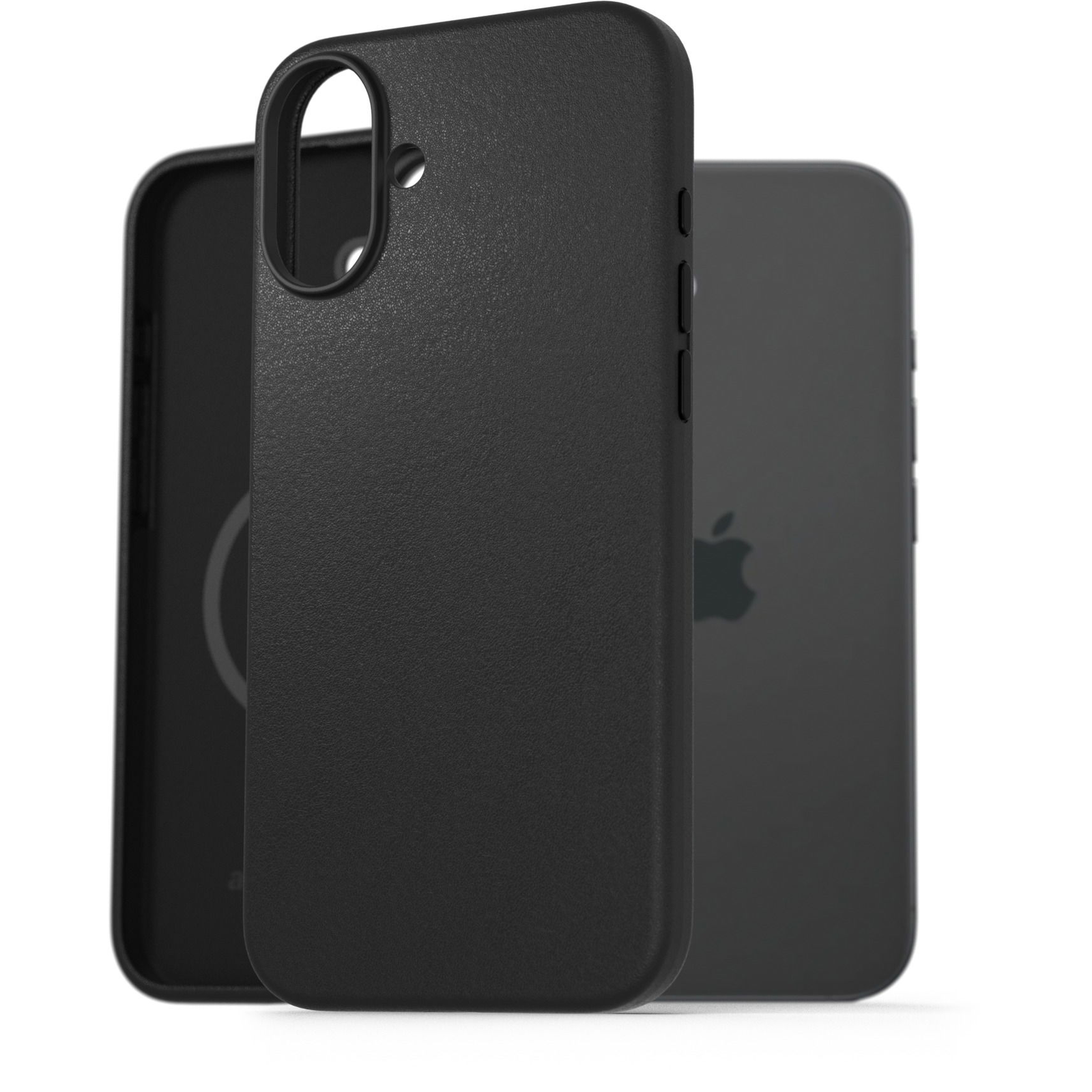 AlzaGuard iPhone 16 Plus Magsafe fekete bőr tok (AGD-GLCM10B)