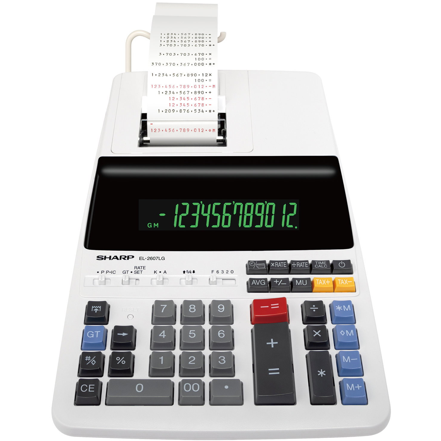 Sharp EL-2607LG kalkulačka Desktop Kalkulačka s tlačou Čierna, Biela