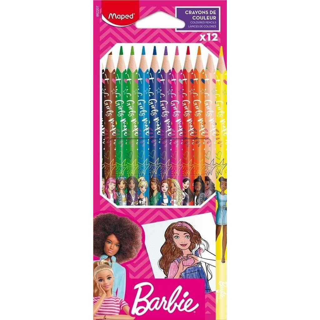 SZÍNES CERUZA KÉSZLET, HÁROMSZÖGLETŰ, 12 KÜLÖNBÖZŐ SZÍN (3154148622079)