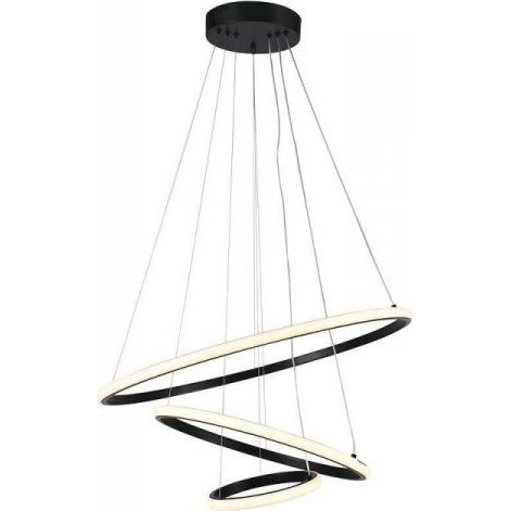 V-TAC 8017 Fekete Házas 3 Körös Csillár - 32W, Meleg Fehér, 120 Lm/W (SKU 8017)